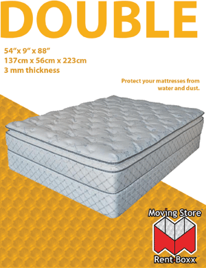 Double Mattress Bag - 54" x 12" x 90" - 3 mil