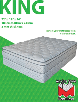 King Mattress Bag - 76" x 15" x 96" - 4 mil